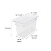 Excellante Third Size 8-Inch Deep Polycarbonate Food Pan