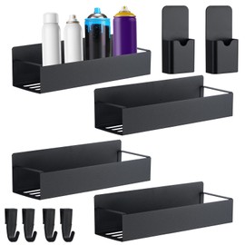 FACULX 4 Pcs Magnetic Aerosol Spray Can Holder, agnet Toolbox Bottle Holder, Wall Mounted Spray Bottle Rack, Mechanic Paint Bottle Can Organizer, Tool Box Storage Rack for Garage Home Workspace