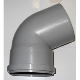 Soil Pipe 67.5 Degree Bend 110 mm Inlet - Push Fit - Grey - Waste