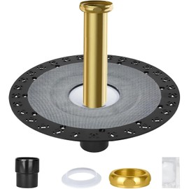 Upgrade Free Standing Tub Drain Rough-in Kit for Freestanding Bathtub Drain, 12 Inch Base Plate with Brass Pipe - CUPC Certification