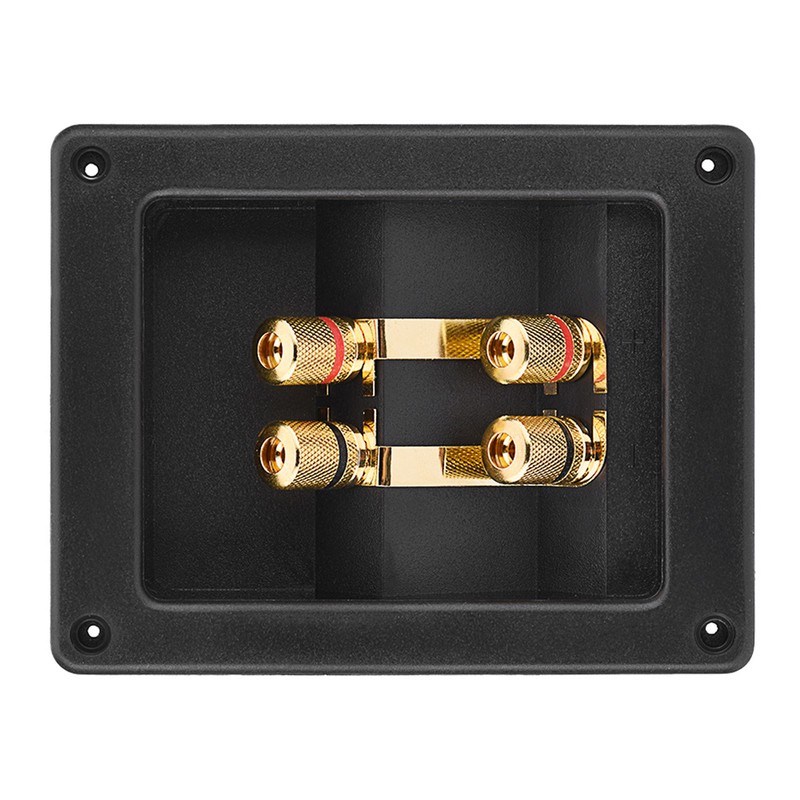 4 Copper Binding Post Terminal Cable Connector Speaker Terminal Box