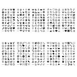 10 Blatt Mini Finger Tattoo Aufkleber Schwarze Serie Kleine Frische Hand Schlüsselbein Temporäre Aufkleber