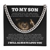 To My Son Cuban Chain Necklace From Mom, Son Necklace