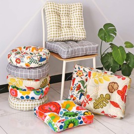 vctops - Cojín redondo para silla de interior y exterior, diseño bohemio, Sun Flower 1, 16"x16"/40x40cm