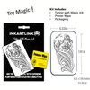 Half Arm Tribal Tattoo Temporary Tattoos, Realistic Waterproof