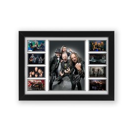 Metallica Signed Poster Print - Limited Edition Autograph Fan Gift – Collectible Memorabilia Merchandise (Framed A4 (30x21cm))