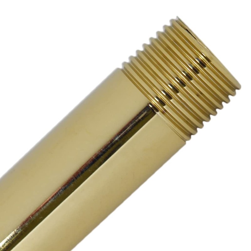 Westbrass D12112-01 12" x 1/2" IPS Brass Pipe Nipple, Polished