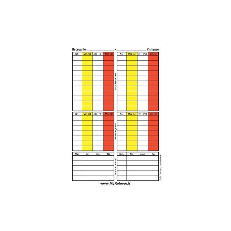 MyReferee 100 Piece Football Referee Card