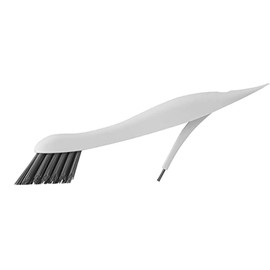 Marna Sumikko Brush with Scraper (White) W651W Cleaning Master Fits All Corner (Faucet, Sash, Bento Box Grooves, Etc., Removes Dirt