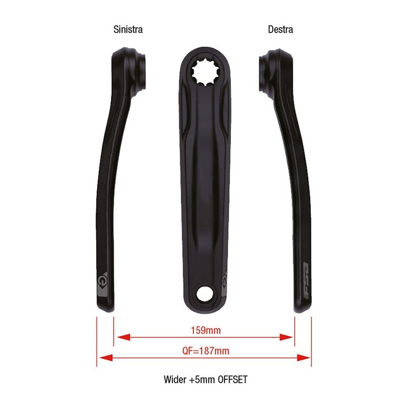 Fsa JG.Crankset CK-762/IS E-Bike 175 Bosch GEN2 AL Cranksets, Sport,