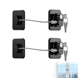 2PCS Fridge Locks for Children Refrigerator Lock Safety Refrigerator Lock Adults Safety Fridge Locks for Adults Suitable Freezer Door File Cabinet Cupboard Windows