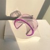 Acrylic Open Cuff Bracelet，Colorful Resin Geometric Simple Transparent Wide Chunky