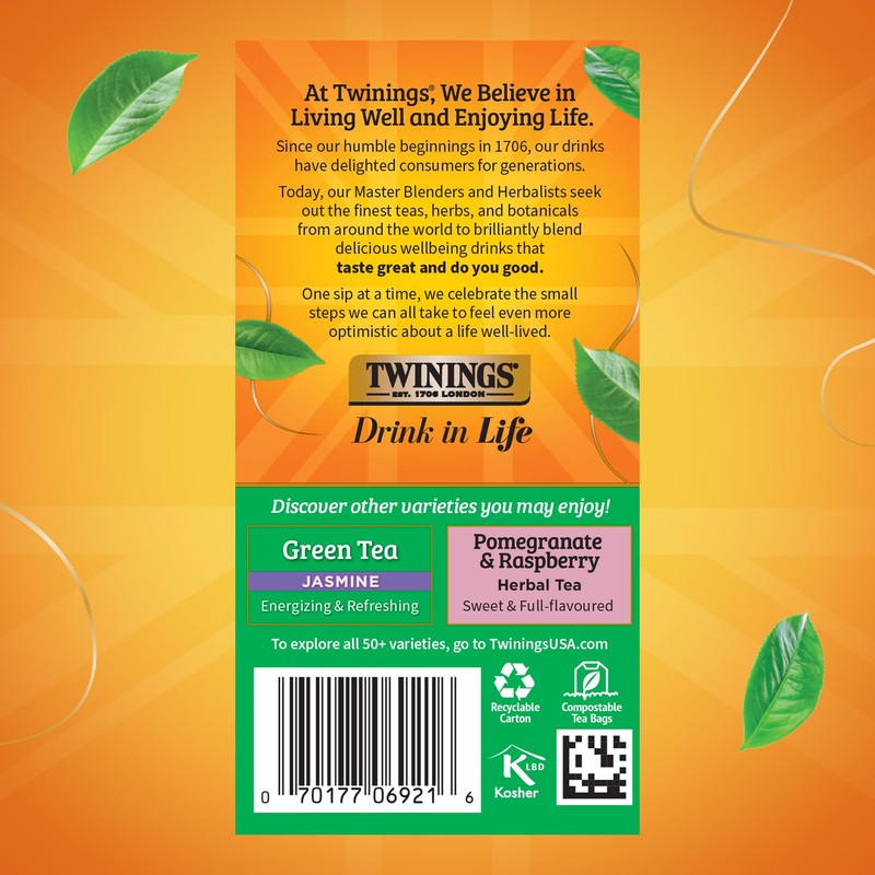 Twinings Green Tea with Pomegranate, Raspberry, & Strawberry Individually Wrapped