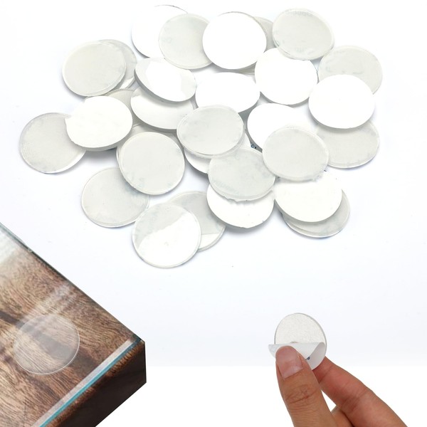 Bewudy 50 PCS Glass Table Top Anti Slip Pads, 0.98"