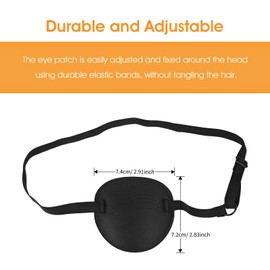 TIESOME Pack of 2 eye patches, adjustable eye patches for adults and children, comfortable eye patches for children, left right eye, the recovery phase after surgery (black)