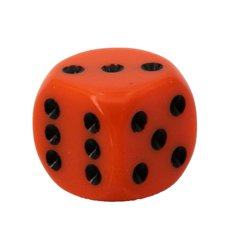 DND Dice Set-Chessex D&D Dice-16mm Opaque Orange and Black Plastic