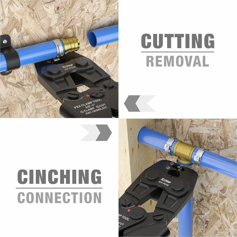 iCrimp ICP-PC02 PEX Clamp Tool for Pinching and Cutting Stainless