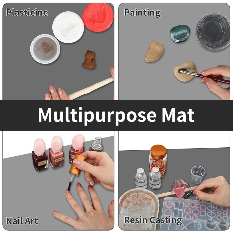 2MM Super Thick Large Silicone Mat, 23.6"x23.6" Silicone Mats for