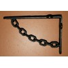 Masculine Mailbox Post Decor, Black Cast Iron Corner Brackets, 7