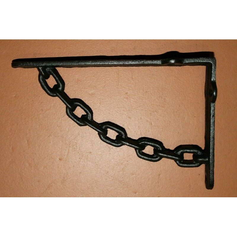 Masculine Mailbox Post Decor, Black Cast Iron Corner Brackets, 7