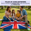 ADEPTNA Waterproof Union Jack Fleece Picnic Blanket 150x130cm Outdoor Beach
