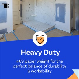 Floor Protection Paper, 36 inch x 166 ft Roll, Made in USA, #69 Brown Rosin Masking Paper Roll, 100% Recycled, Thick Floor Covering for Painting, Moving, and Construction