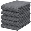 DecorRack 5 Pack 100% Cotton Kitchen Towels, 16x19 inch Soft