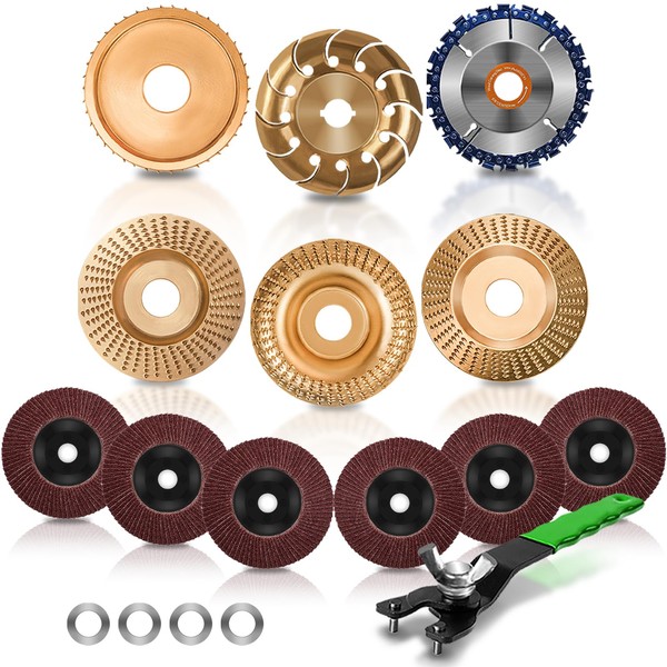 13PCS Wood Carving Disc Set for 4" or 4 1/2"