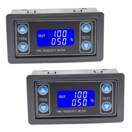 2Pcs XY-PWM Square Wave Signal Generator DC 3.3-30V Function Generator 5-30mA LCD Display Module PWM Pulse Frequency Duty Cycle Rectangular Wave