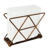 OwlGift Copper Modern Geometric Triangle Metal Wire Upright Napkin Holder