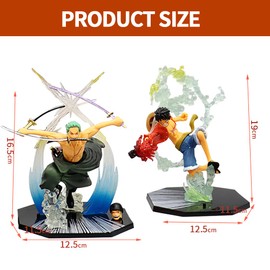 BESTZY One Piece Figure, 2PCS One Piece Action Figure Character Model Anime Statue Doll Statue Anime Toy Collectible Model Characters Statue Creative Decoration Gift for Kids Party Supplies