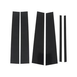 ATUOTPO 6PCS Glossy Black Pillar Post Door Trim Cover Kit Compatible with Nissan Titan Crew Cab 2004-2015 Door Window B Pillar