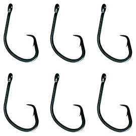 Dieter Eisele Red Perch VMC Circle Hooks – 6 Circle Hooks for Bass Rotbarsche Single Hooks 4 Hooks for Black Red Perch Fishing