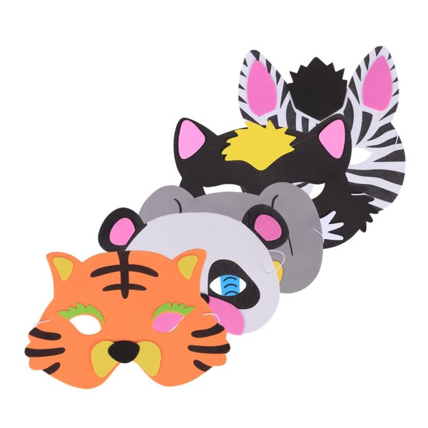jojofuny Animal Masks for Children 5 Tiger Zebra Panda Cat