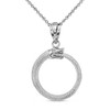 Sterling Silver Ouroboros Serpent Snake Eternal Cycle Pendant Necklace, 18"