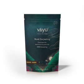 Vayu Tea & Blends - Rose Darjeeling | Green Tea & Rose | Champagne Tea | Pack of 1 (100 gm)