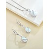 YL Teardrop Necklace 925 Sterling Silver Infinity Pendant 10x14 MM