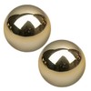 Mobestech 2pcs Brass Exercise Balls Smooth Metal Sphere Palm Exercise