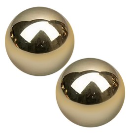 Mobestech 2pcs Brass Exercise Balls Smooth Metal Sphere Palm Exercise Ball Wrist Strengthener Ball Hand Exerciser Grip Hand Physio Ball Hand Exercise