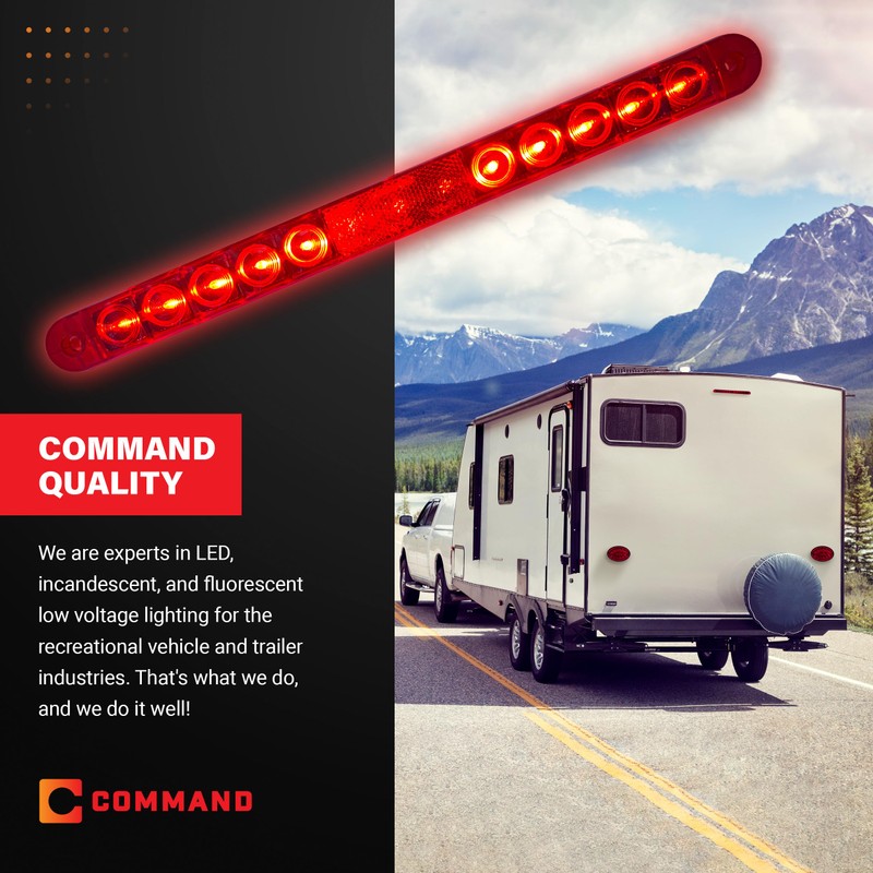 Command Electronics 12V LED Surface Mount Stop, Turn, & Tail