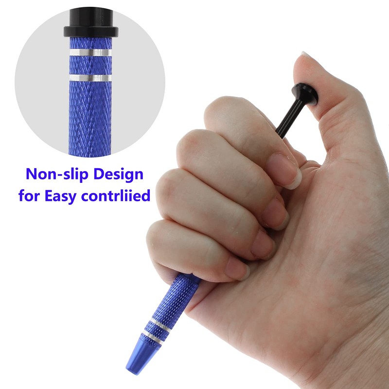 Jiozermi Pick Up Tool, IC Clip Tweezers, Blue, 2 Psc