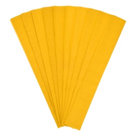 M METERXITY 10-Pack Crepe Paper, 3.3ft x 20 Inch /100 x 50cm Soft Wide Crepe Paper Streamer Sheet, Decorative Craft Streamer for DIY Craft/Flower Making/Decoration [Golden Yellow]