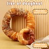 CYGJWL Dog Donut Treats,Chicken Duck Wrapped Rawhide Donuts(Plus Size),No Artificial