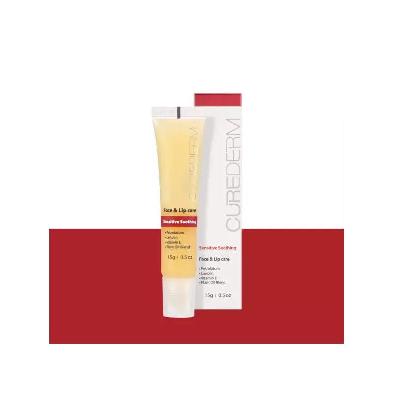 Curederm [큐어덤]센스티브 수딩 페이스 & 립 케어 [CureDerm] Sensitive Soothing