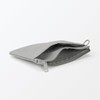 MUJI 84475627 Wrinkle Nylon Flat Pouch, Gray, M, Approx. 7.5