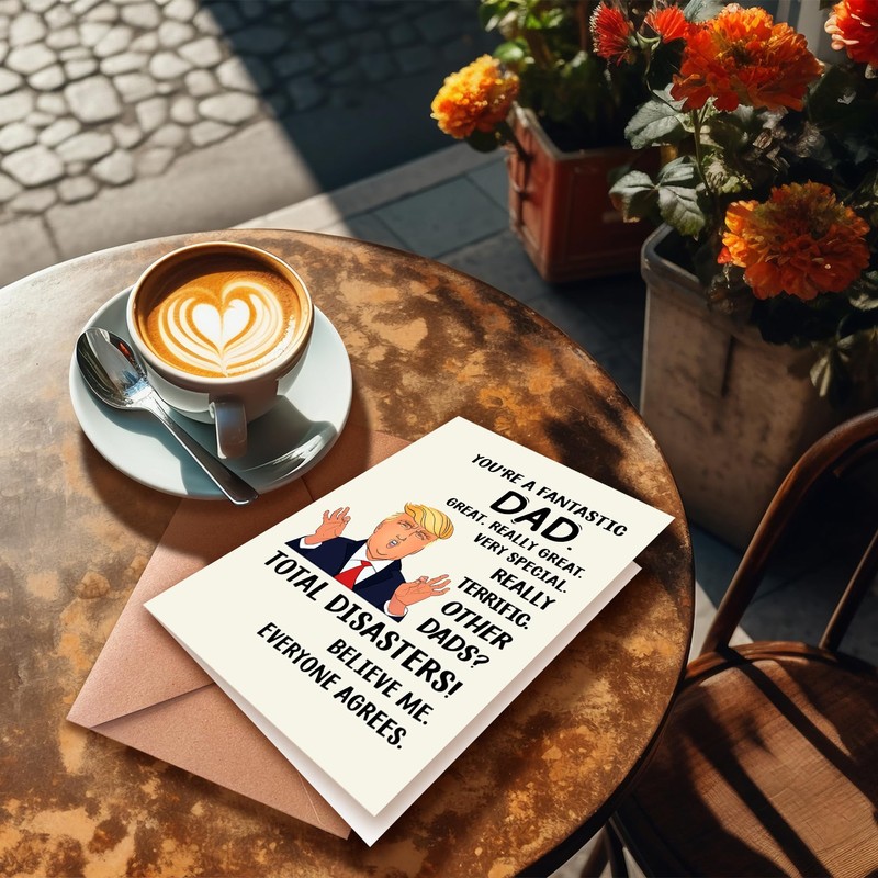 PTRUKD Funny Birthday Cards for Dads from Sons And Daughters.