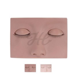 Semi-permanent makeup treatment with removable rubber plate for eyebrow extension practice / 눈썹 연장 연습용 탈부착 고무판 반영구 메이크업 시술