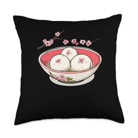 Sakura Mochi In A Traditional Dish Throw Pillow