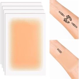 4 Parches para Tapar Tatuajes y Cicatrices, Tono Piel Natural Impermeables, Adhesivos Corporales Duraderos para Cobertura Total Invisible y Efecto Indetectable.