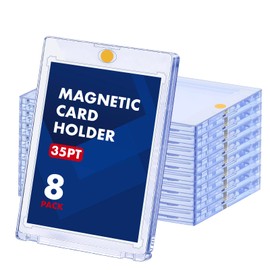 Portatarjetas magnéticas, 35 unidades, con un solo toque, carpeta de tarjetas para tarjetas de béisbol, protección U-V, funda de plástico duro para bé